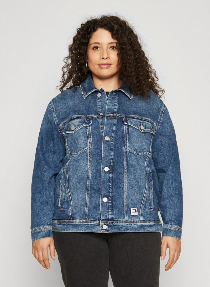 TOMMY JEANS Curve Trucker Denim Jacket  - Image 1