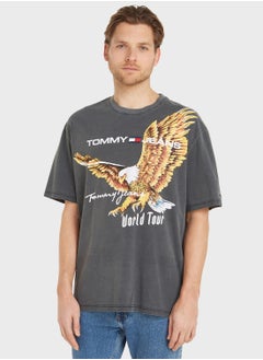 Eagle Print Crew Neck T-Shirt