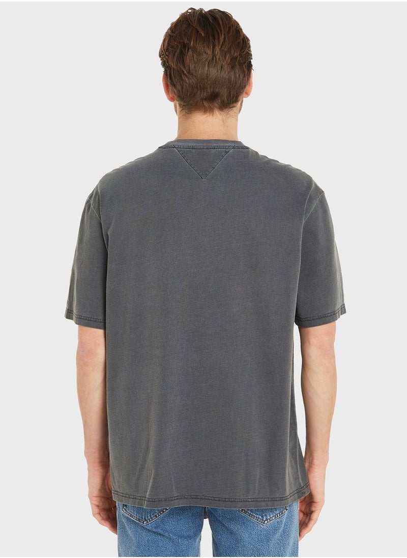 TOMMY JEANS - Eagle Print Crew Neck T-Shirt - Image 1