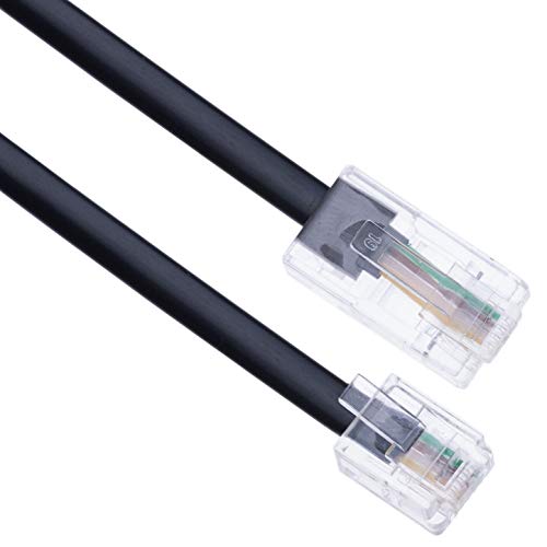Keple 1m RJ11 to RJ45 Cable Phone Telephone Cord RJ11 6P4C to RJ45 8P8C Connector Plug Cable for Landline Telephone (Black) - Image 3