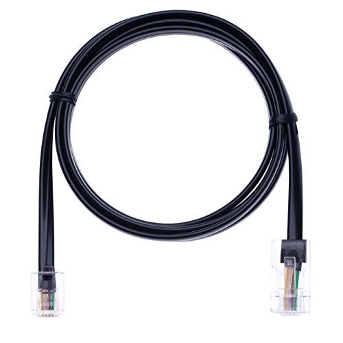 Keple 1m RJ11 to RJ45 Cable Phone Telephone Cord RJ11 6P4C to RJ45 8P8C Connector Plug Cable for Landline Telephone (Black) - Image 4