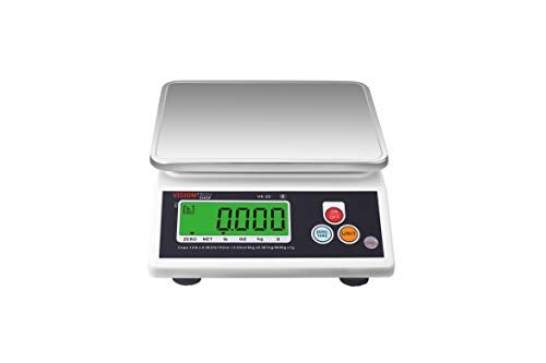 VisionTechShop VK-2D 0.1g Premium Food Kitchen Scale, Lb/Oz/Kg/g Switchable, Stainless Steel Plate Food Scale, Large LCD Display with Backlight, 12lb Max Capacity, 0.001lb Readability - Image 1