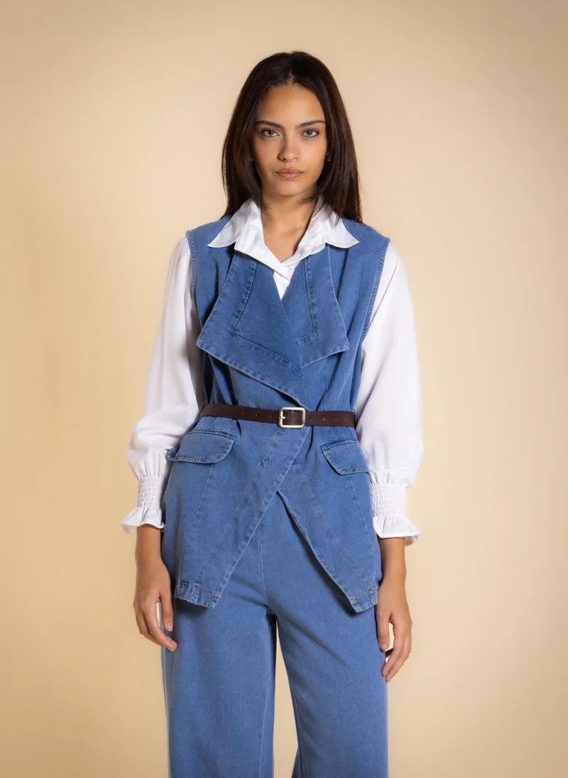 شايبس SOFT DENIM WAISTCOAT SET
