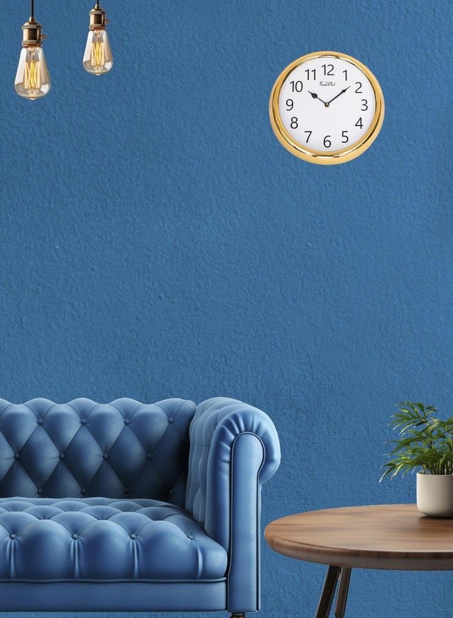 TrenDec Analog Wall Clock Golden Elegance 8 Inch for Home/Office/Bedroom/Living Room/Kitchen | Clock for Wall Decoration - Image 2