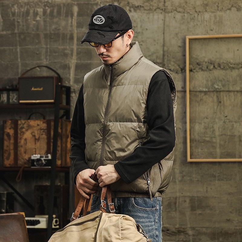 Sleeveless down Jacket Vest 2025 Spring Trend Men's Casual Easiest for Match Men's Jacket down Sports Jacket Men - Image 5