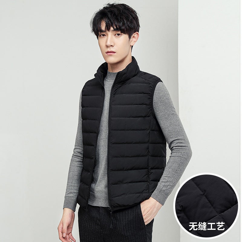 Sleeveless down Jacket Vest 2025 Spring Trend Men's Casual Easiest for Match Men's Jacket down Sports Jacket Men - Image 4