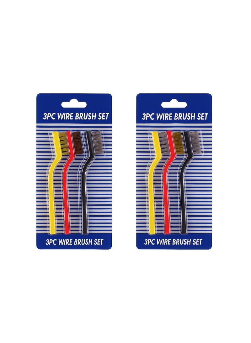 Wire Cleaning Brush Set - 6 Pieces (2 Pack x 3 Pieces)