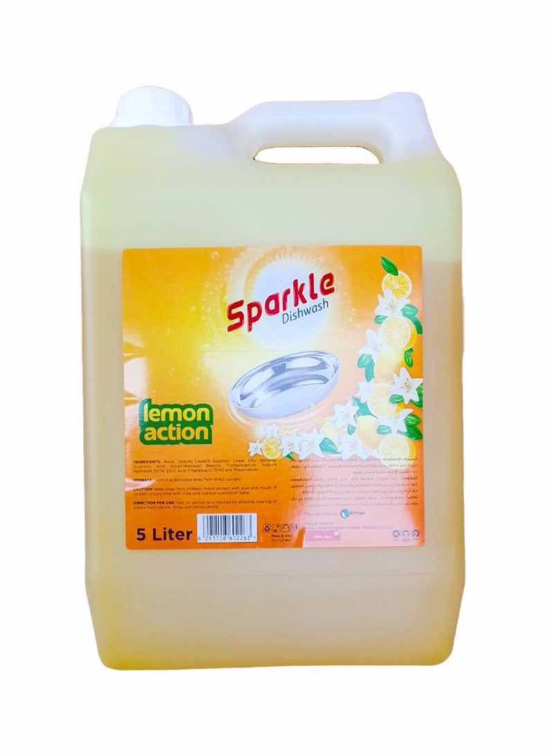 Sparkle Dish Waash Liquid Lemon scent 5 L Can 1 Piece