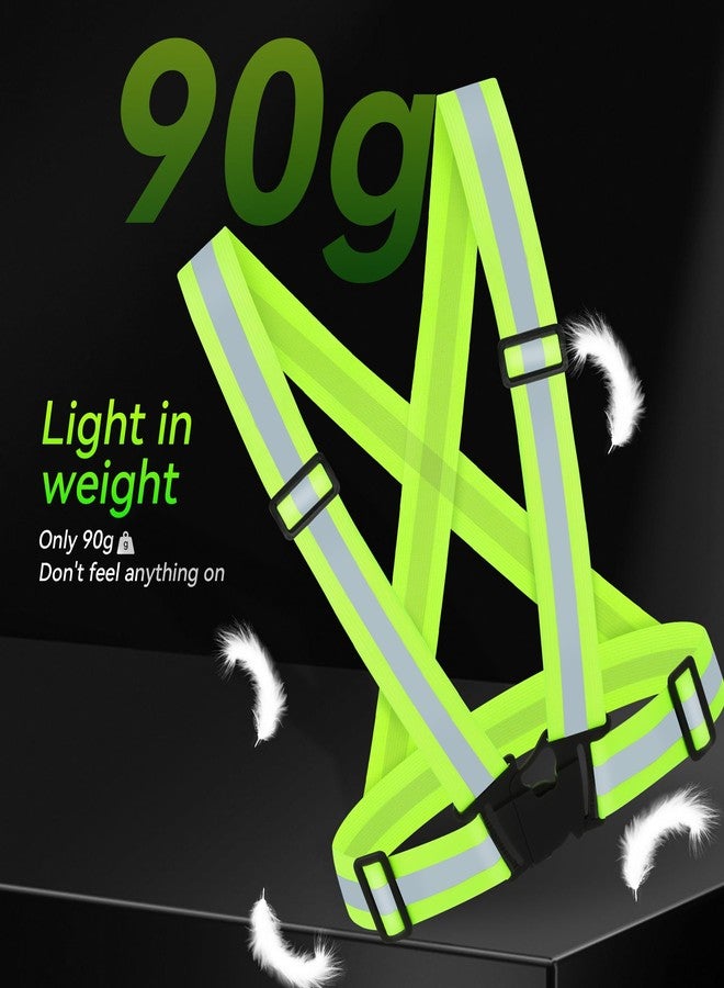 UMIKOOL DIRECT 10PCS Reflective Vest Running Gear, High Visibility Adjustable Safety Vest for Outdoor Motorcycle, Dog Walking - Image 3