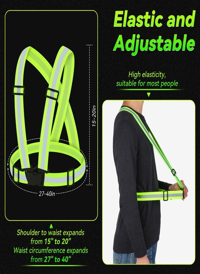 UMIKOOL DIRECT 10PCS Reflective Vest Running Gear, High Visibility Adjustable Safety Vest for Outdoor Motorcycle, Dog Walking - Image 2