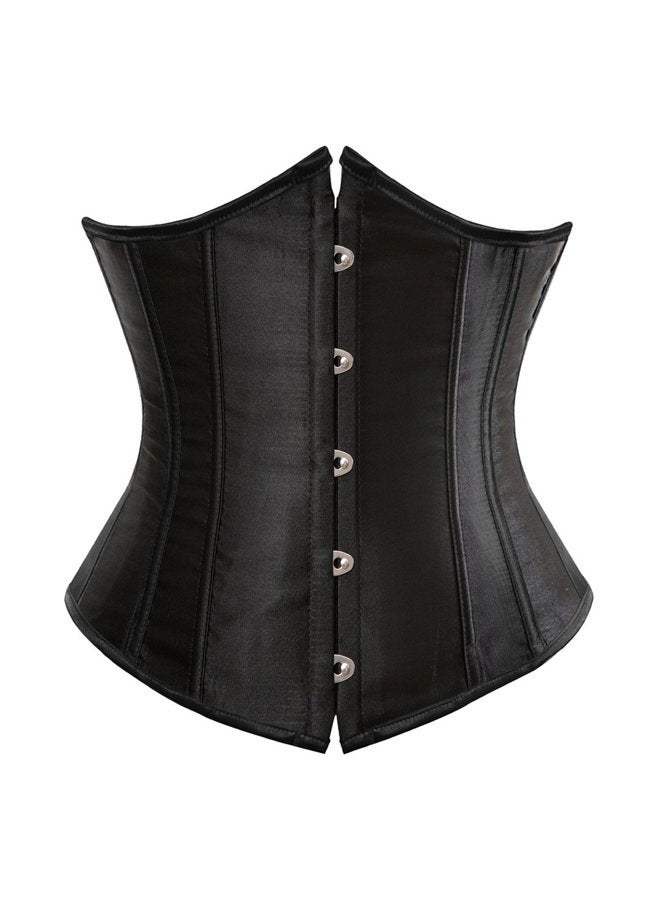 Kranchungel Underbust Corsets for Women Black Corset Top Waist Trainer Fashion Bustier Plus Size Corset, Black, M - Image 1