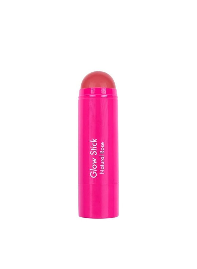 ModelCo Glow Stick 3-In-1 - Multi-Use Cream Color Stick - Hydrating Creamy Formula - Delivers Luminous Color For A Healthy Glow - Buildable Coverage From Sheer To Saturated - Natural Rose - 0.176 Oz - Image 1