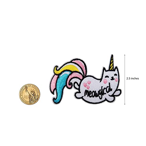 Cute-Patch Unicorn Cat Meowgical Rainbow Embroidered Iron on Patch for Cat Dad Cat Mom - Image 2