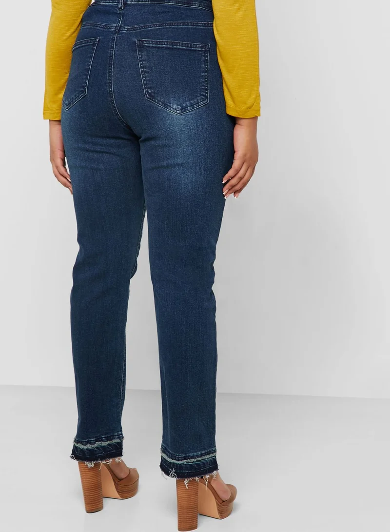 EVANS Indigo Straight Leg Jeans