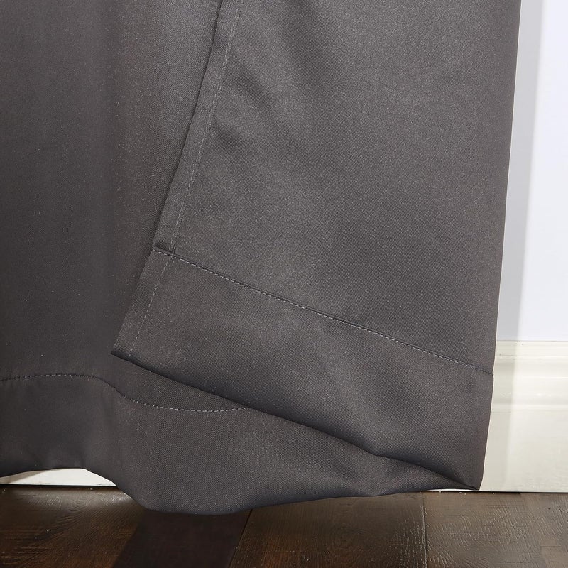 Sun Zero Easton Energy Saving Blackout Grommet Curtain Panel, 40" x 95", Charcoal - Image 3