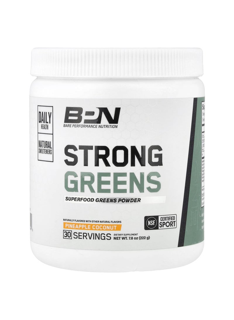 Strong Greens, Superfood Greens Powder, Pineapple Coconut, 7.8 oz (222 g)