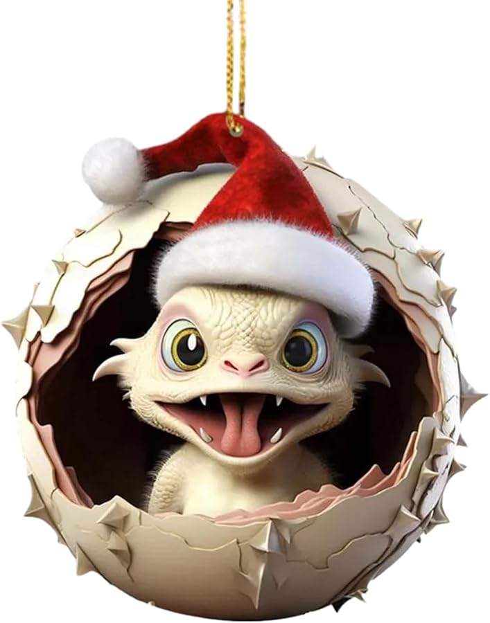 Colorful Dinosaur Egg Pendants Christmas Tree Decorations For Kids Party Supplies - Image 5