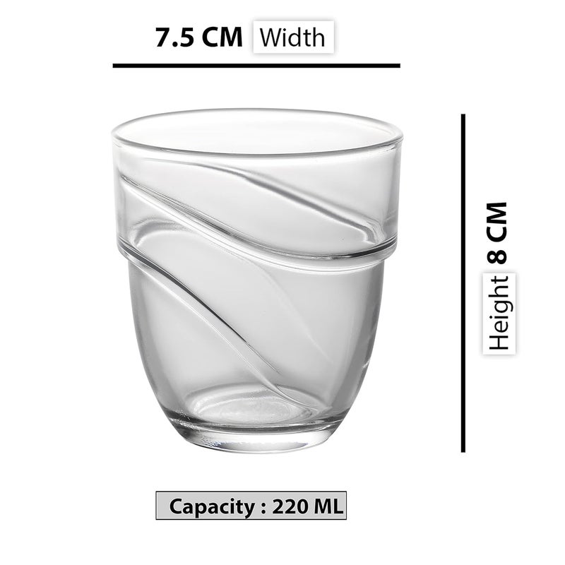 Duralex Wave Clear Tumbler 220 Ml 6 Pcs 1049Ab6 - Image 4