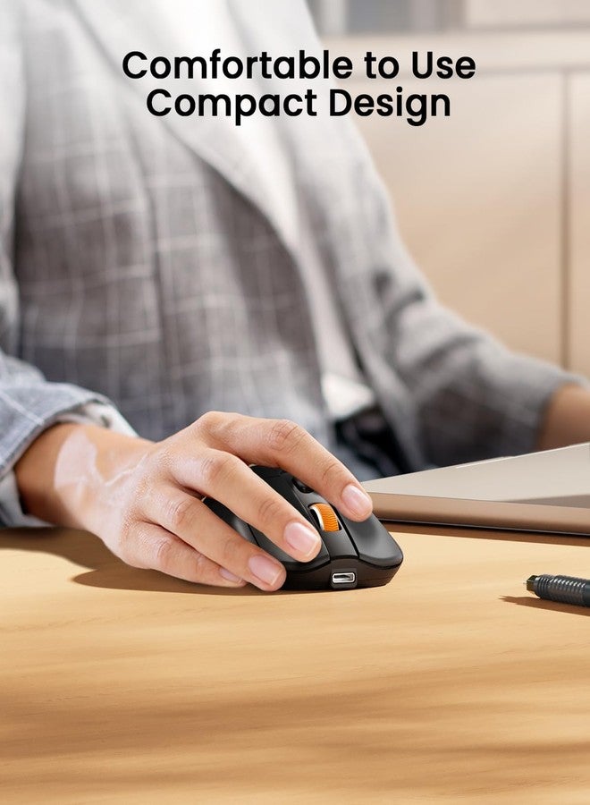 ProtoArc Bluetooth Wireless Mouse, USB C Mouse, EM15 Rechargeable Compact Portable Type C Wireless Mice for Laptop, Tablet, PC, Windows, Mac OS-Black - Image 2