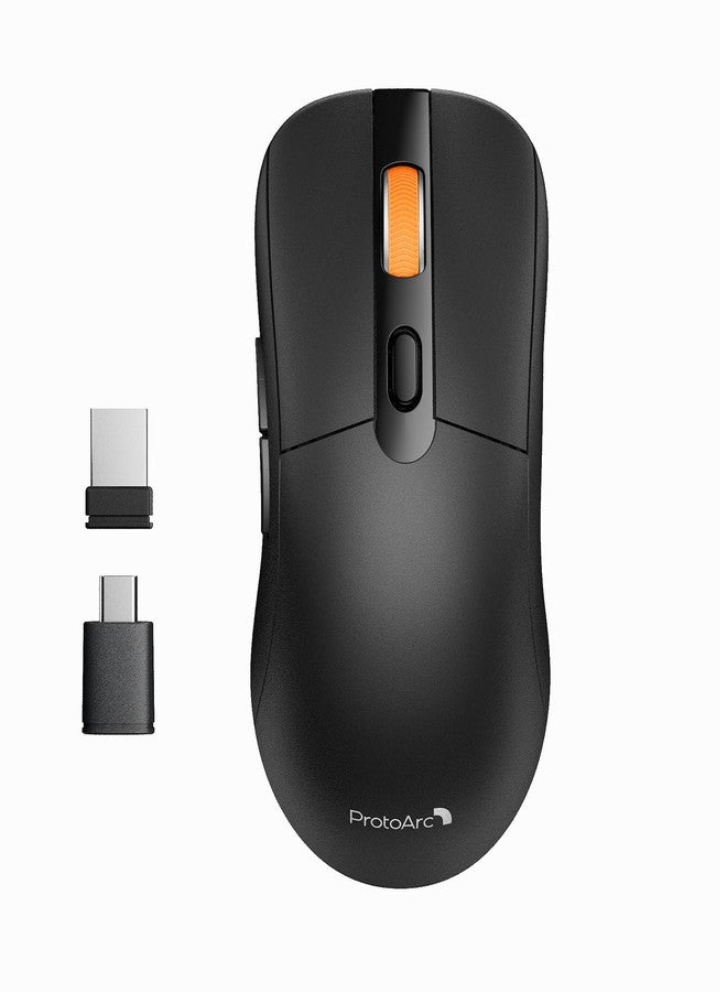 ProtoArc Bluetooth Wireless Mouse, USB C Mouse, EM15 Rechargeable Compact Portable Type C Wireless Mice for Laptop, Tablet, PC, Windows, Mac OS-Black - Image 1