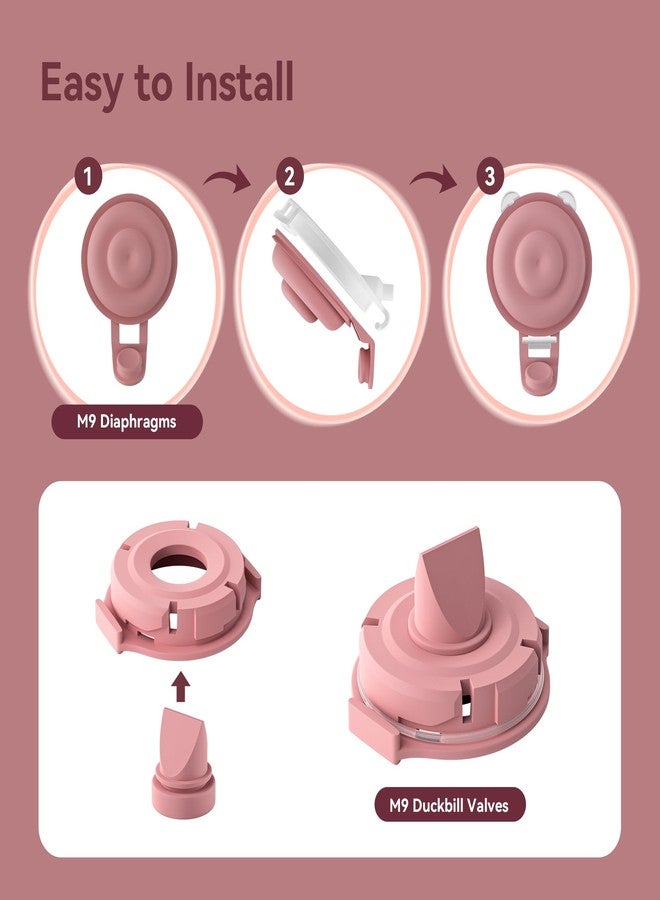 GOTOCUT Duckbill Valve Diaphgram Compatible with Momcozy M9 Replacement Parts, Mobile Flow M9 Breast Pump Parts, 6-Pack - Image 5