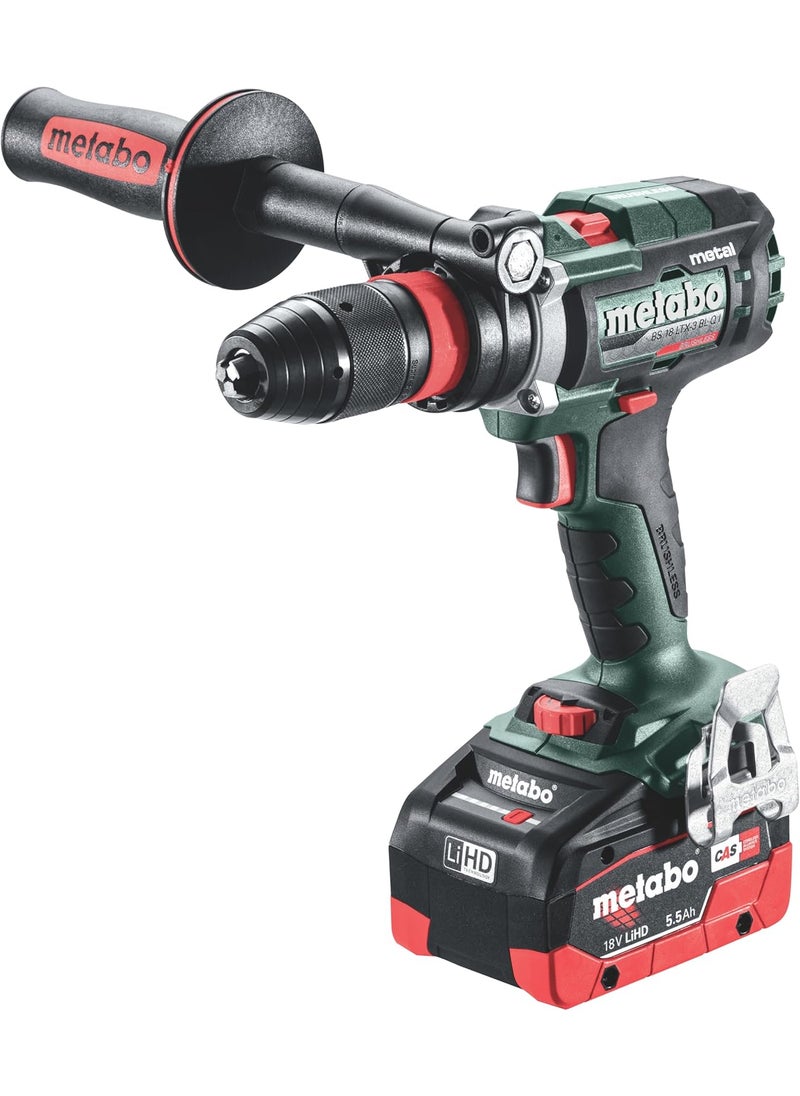 Metabo Metabo 18V Cordless HighSpeed Driver Drill Kit  218V 55Ah Batteries  Quick Change Chuck  Rohm Supra SK Drill Chuck  Made in Germany  BS 18 LTX3 BL Q I Metal 55 Kit MB  - Image 2