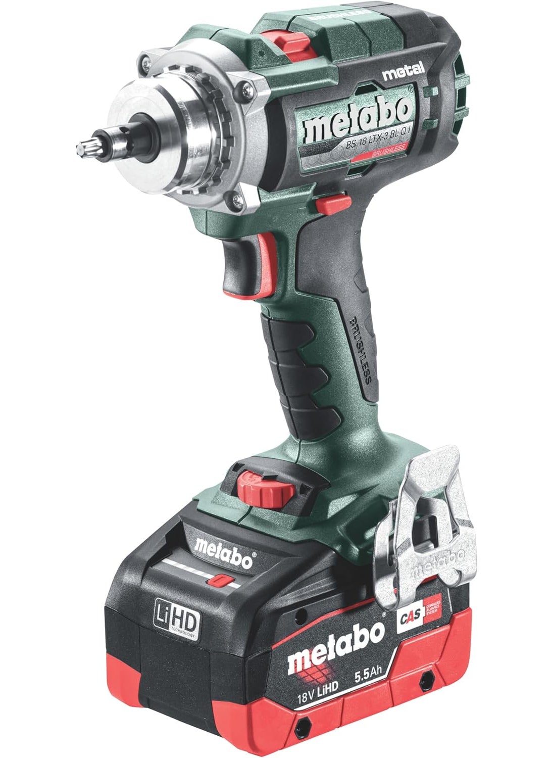 Metabo Metabo 18V Cordless HighSpeed Driver Drill Kit  218V 55Ah Batteries  Quick Change Chuck  Rohm Supra SK Drill Chuck  Made in Germany  BS 18 LTX3 BL Q I Metal 55 Kit MB  - Image 3