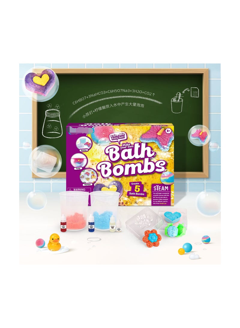 Cutie Cute - TOYS Bath Bombs Science Lab - DIY Bath Bomb Making Kit Create 5 Bath Bombs - Great Gifts - Image 1