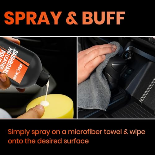 Maxoshine Dashboard Polish for Car Interior | Plastic Leather Vinyl & Rubber Car Dashboard Cleaner with Applicator Pad | Non Greasy Restores Original Look | Car Interior Cleaning Kit (500ml) - Image 5