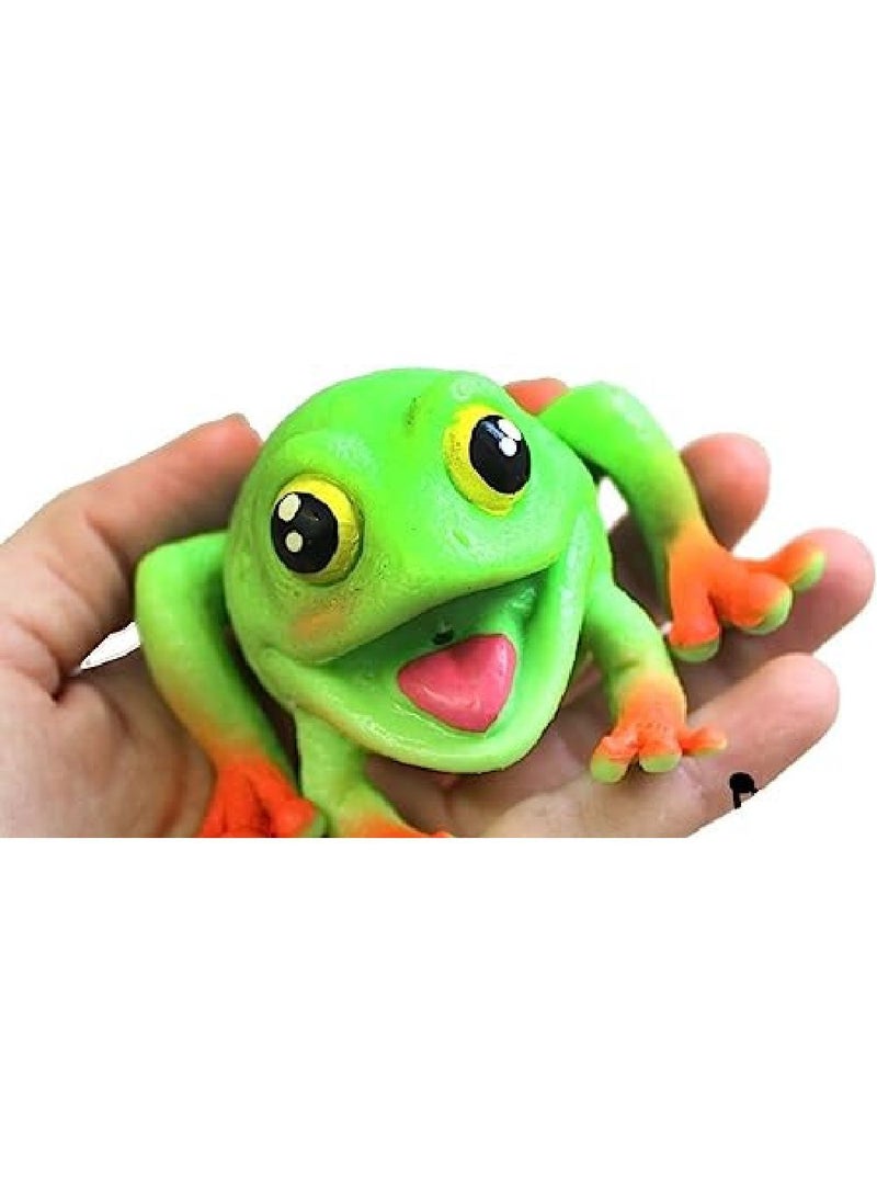 Keycraft Keycraft Squeezy Frogs with Spawn – Assorted Colors, Fun Sensory Toy, Stretchable & Squishy for Stress Relief & Playtime  - Image 1