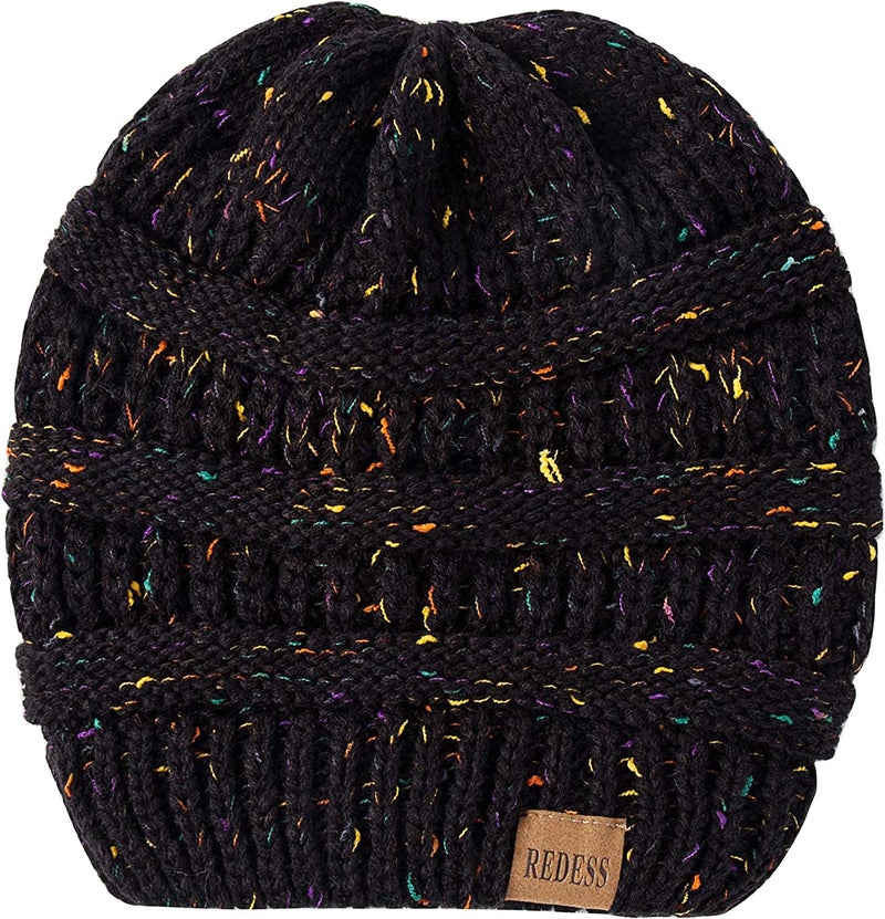 REDESS Slouchy Beanie Hat for Men and Women Winter Warm Chunky Soft Oversized Cable Knit Cap - Image 4