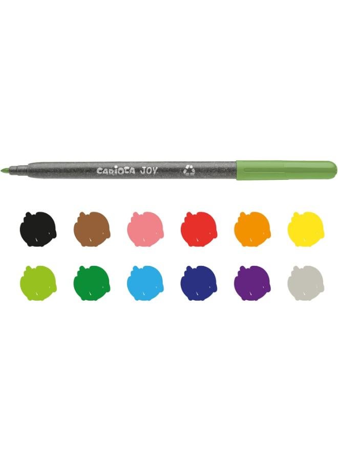 carioca Pack Of 12 Eco Family Joy Felt-Tip Markers  - Image 2