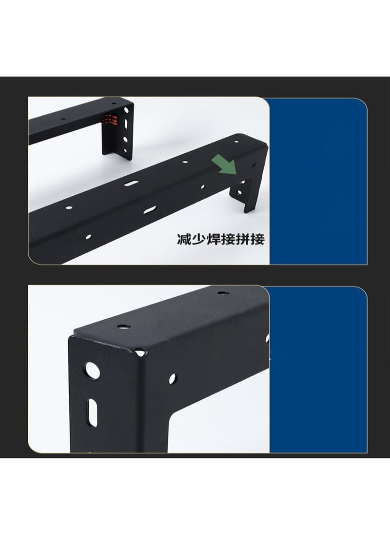 Rubik Shelf Brackets 17 inch - 2pcs Hidden Suspended Wall Mounted Heavy Duty Corner Brace Joint Right Angle L Shaped Bracket for Table Bench Countertop DIY - Black  - Image 3