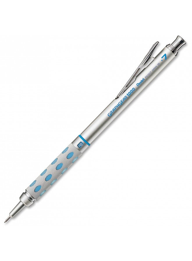 Pentel قلم رسم أوتوماتيكي بنتل جراف جير 1000، حجم رصاص 0.7 مم، برميل أزرق، 1 قطعة (PG1017C) - Image 2