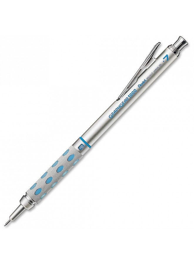 Pentel قلم رسم أوتوماتيكي بنتل جراف جير 1000، حجم رصاص 0.7 مم، برميل أزرق، 1 قطعة (PG1017C) - Image 3