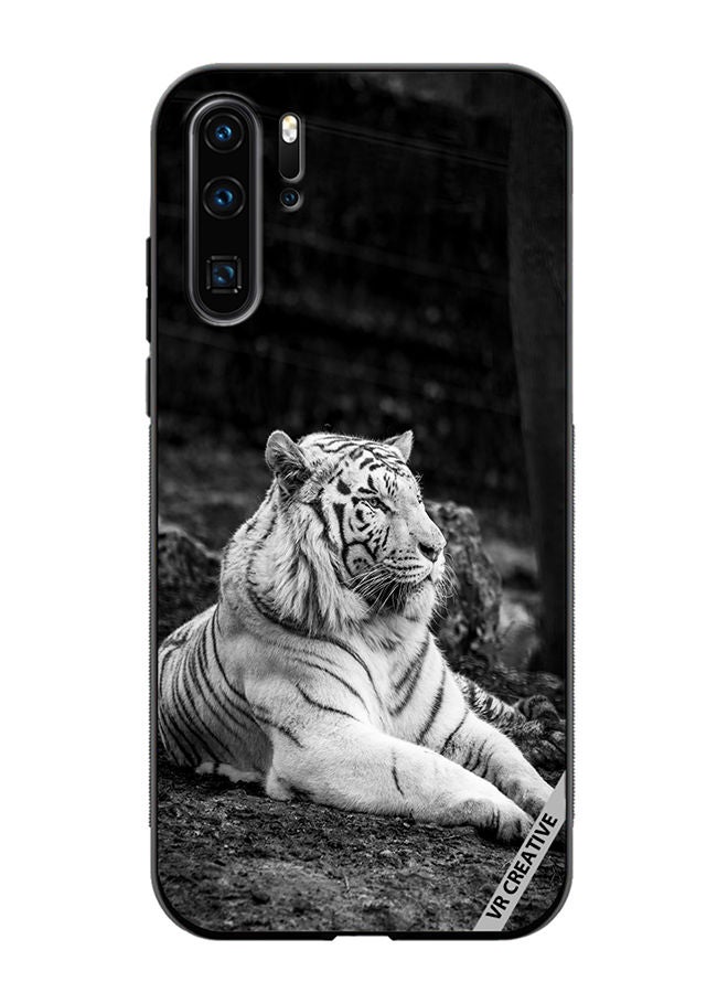 VR CREATIVE Protective Case Cover For Huawei P30 Pro Royal Monochrome Tiger Design Multicolour - Image 1