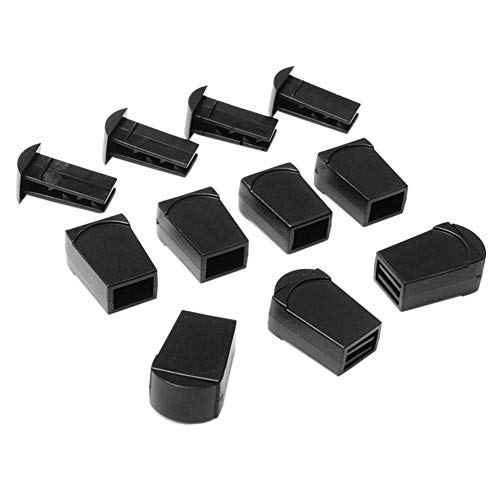 CooBigo 25pcs Zip Clip Buckle Zipper Pulls Cord Rope Ends Lock Black for Paracord FLC135-B - Image 1