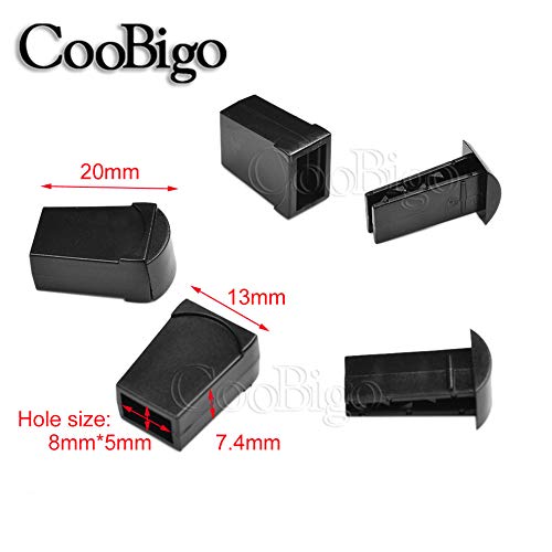 CooBigo 25pcs Zip Clip Buckle Zipper Pulls Cord Rope Ends Lock Black for Paracord FLC135-B - Image 2