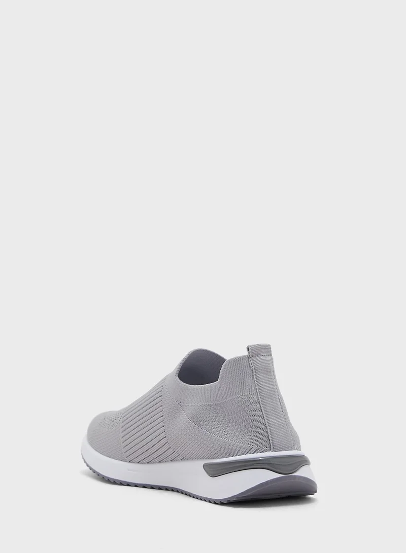 Ginger Knit Ribbed Pull On Comfort Shoe