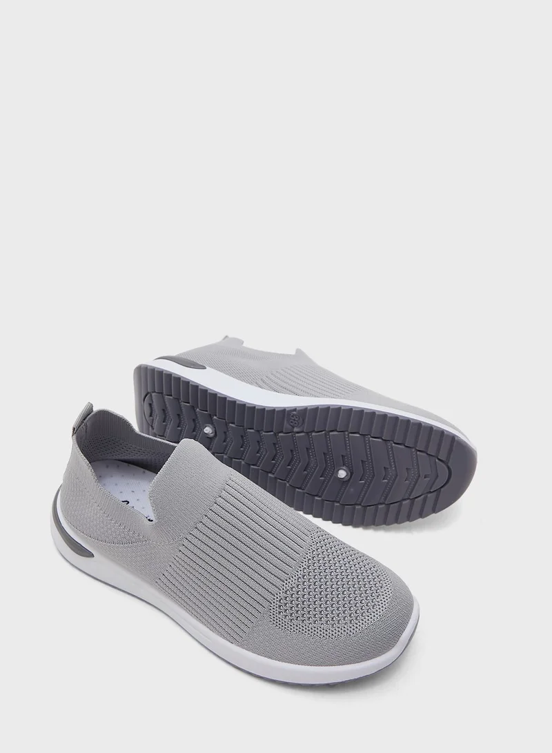 Ginger Knit Ribbed Pull On Comfort Shoe