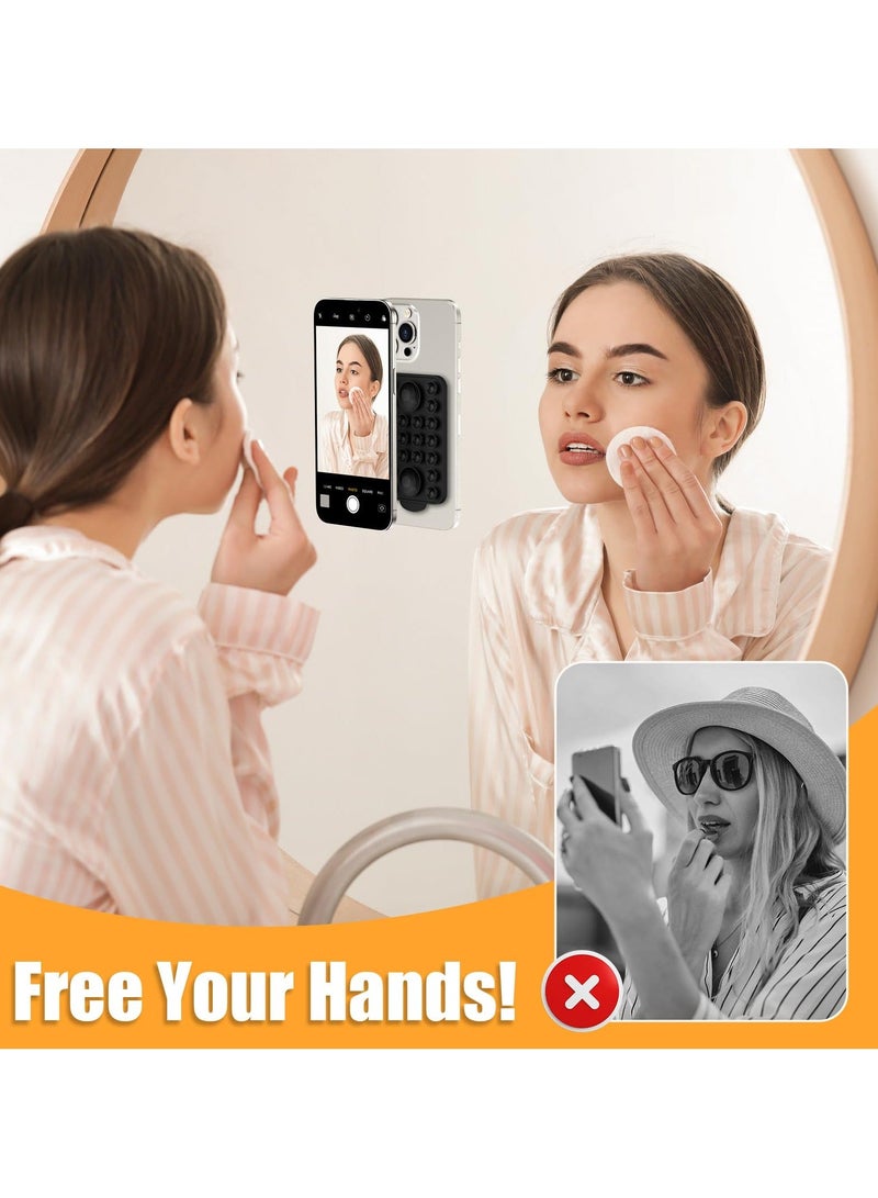 Suction Cup Phone Mount for MagSafe, Hands-Free Magnetic Phone Suction Grip, Compatible with iPhone 15/14/13/12 Series, Hands-Free Fidget Toy Mirror Shower Phone Holder, Tiktok Videos and Selfies  - Image 4