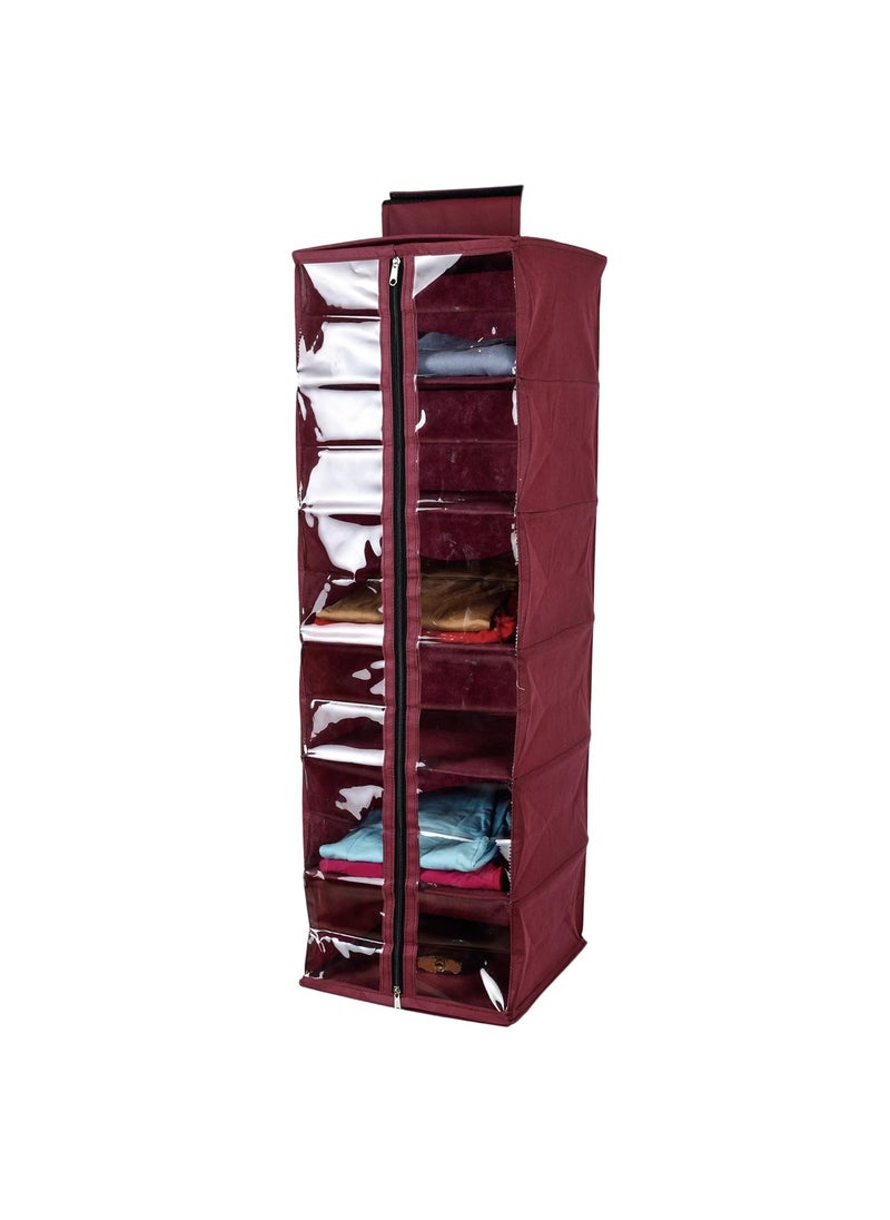 JMD JMD Creation Hanging Cloth Organizer Maroon Only for Hanging Not for Stand  - Image 4