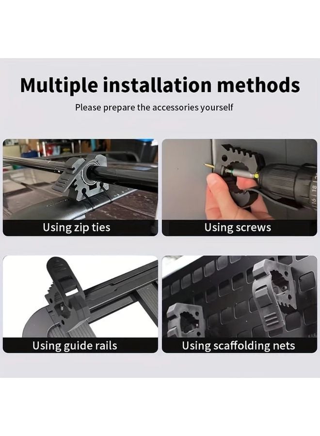 قطعتان من حامل المجرفة الأسود للإطلاق السريع مع قوس التثبيت المقوى للإكسسوارات - Image 3