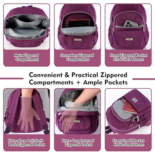 AOTIAN Mini Nylon Women Backpacks Casual Lightweight Small Daypack for Girls - Image 4