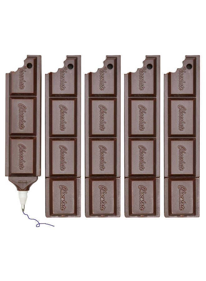 مايداهوي 10 قطع من أقلام الحبر الجاف على شكل شوكولاتة، أقلام طعام مضحكة، أقلام مبتكرة بحبر أزرق لحفلات المدرسة والمكتب - Image 1