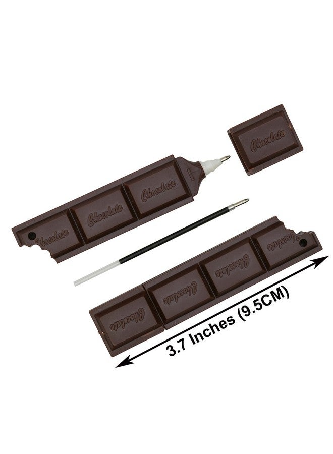 مايداهوي 10 قطع من أقلام الحبر الجاف على شكل شوكولاتة، أقلام طعام مضحكة، أقلام مبتكرة بحبر أزرق لحفلات المدرسة والمكتب - Image 2