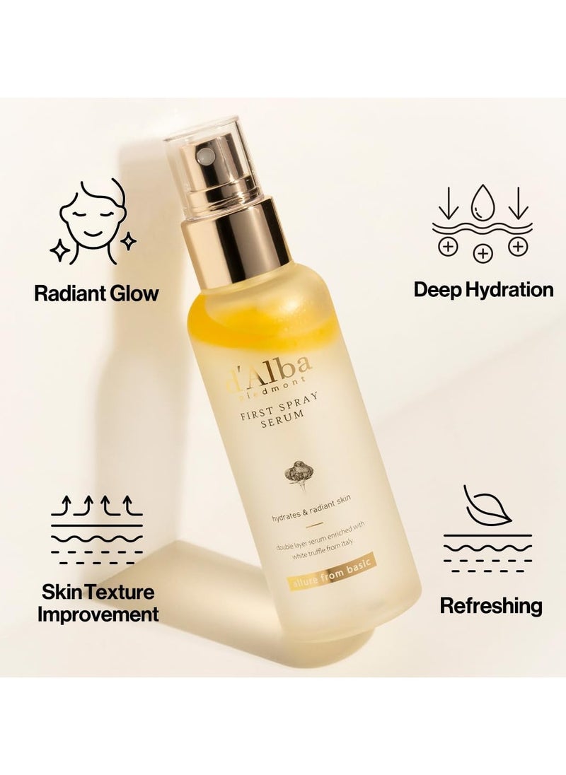 d'alba Piedmont d'alba Piedmont Italian White Truffle First Spray Serum (Vegan), glowy hydrating serum face mist, dalbamist, Pack Of 1, 3.38 fl oz  - Image 5