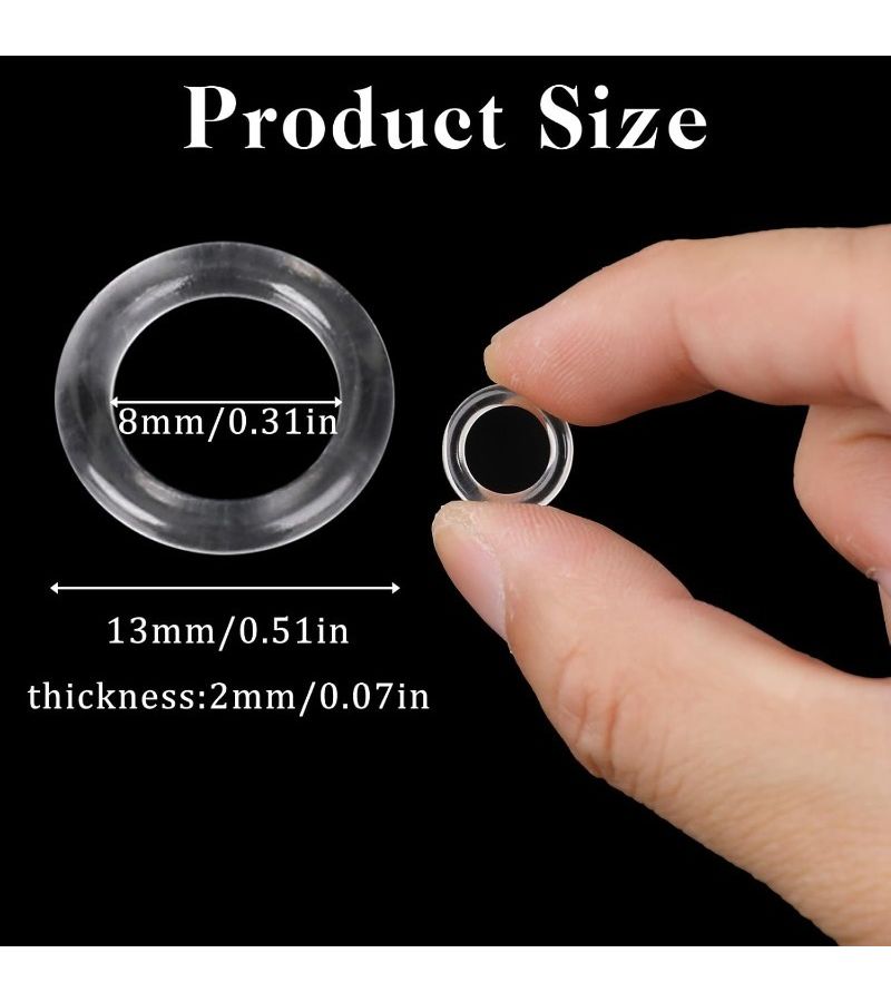 20pcs Transparent Plastic Roman Blind Curtain Rings for DIY and Café Blinds - Image 1