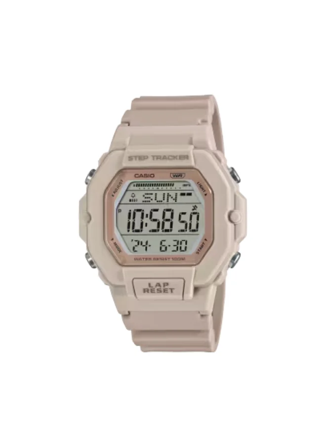 كاسيو Unisex Digital Display Watch With Pink Resin Strap - LWS-2200H-4AVDF