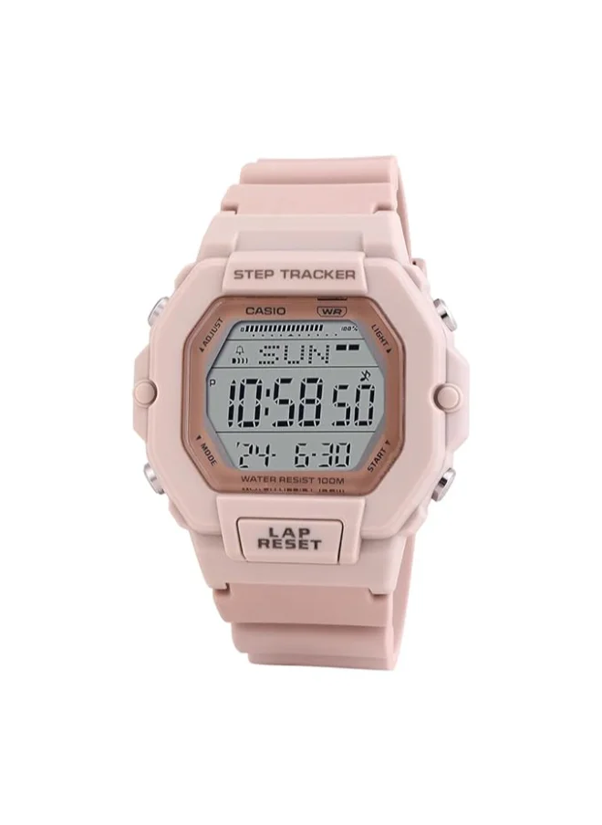 كاسيو Unisex Digital Display Watch With Pink Resin Strap - LWS-2200H-4AVDF
